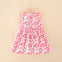 JF Pink Flower Printed Frock FD6082D